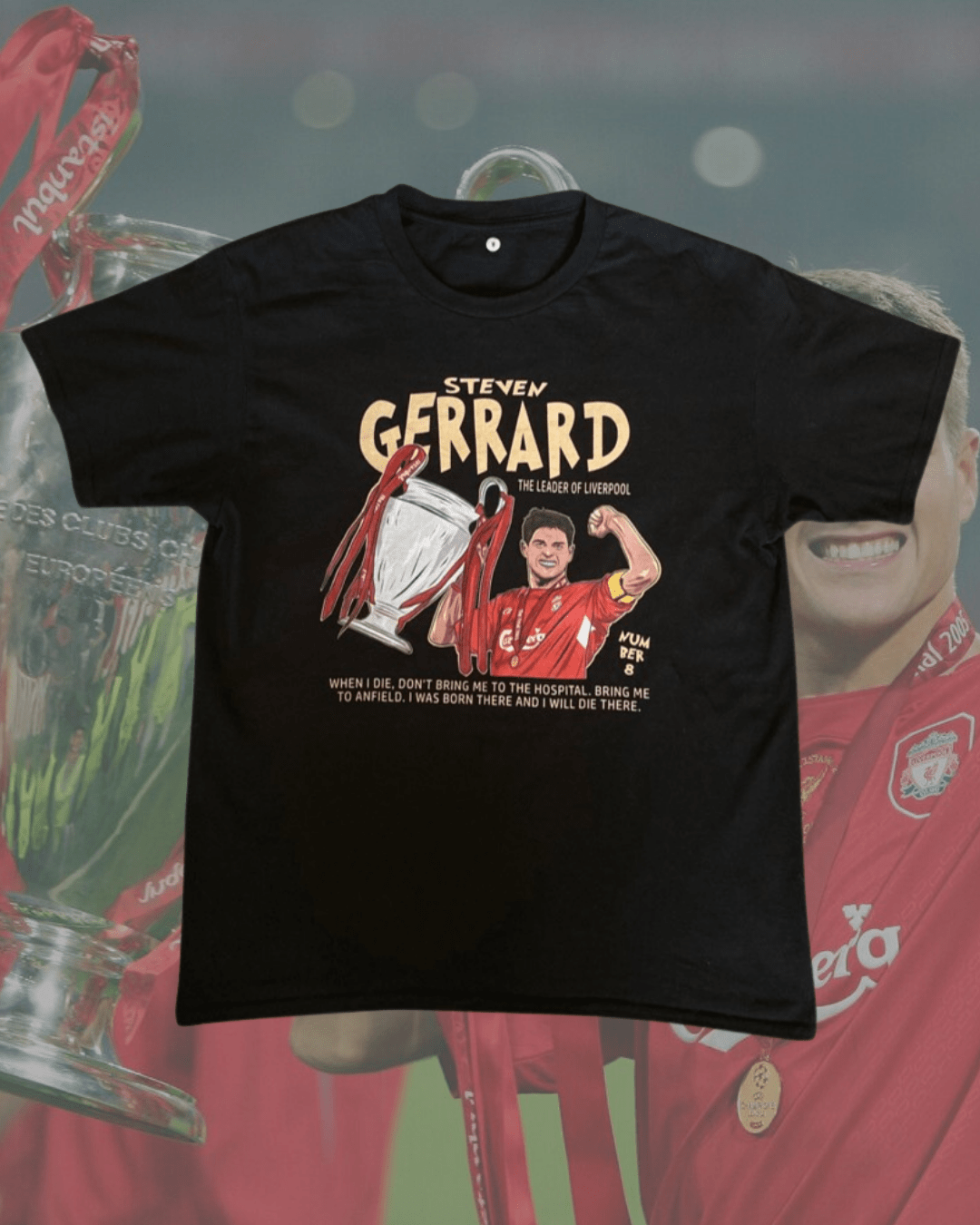 Steven Gerrard tee - Enigma Football