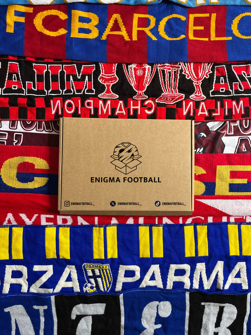 Enigma Football Mystery football scarf product box