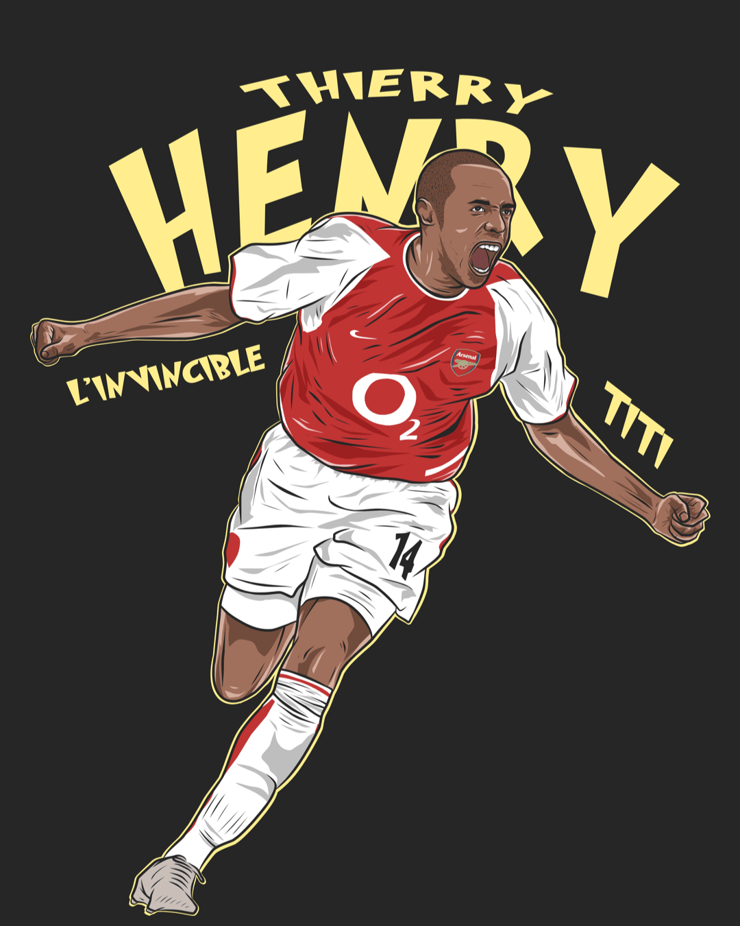 Arsenal Thierry Henry football shirt design - Enigma Football