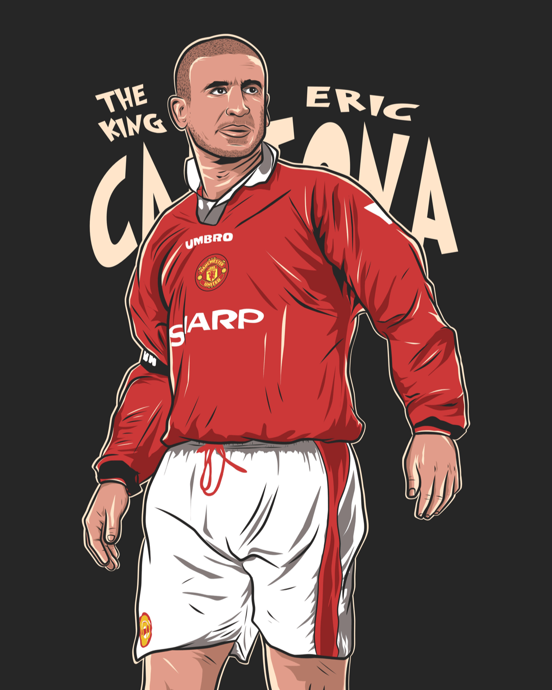 Eric Cantona Manchester United football shirt design - Enigma Football